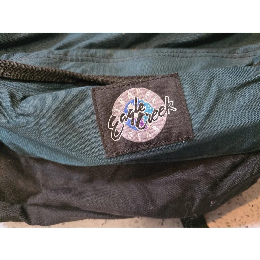 Eagle Creek Dog Pack Cargo Backpack Teal Green Size LARGE Vintage Hiking Camp